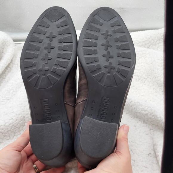 Munro Laramie Western Ankle Boots Booties Mottled Gray Leather Suede size 11 WW - Picture 5 of 7